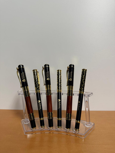 AU Pen Engraved w/Andrews University - Deluxe Golden/Red (Style Varies)