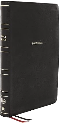 NKJV Holy Bible, Giant Print Center-Column Reference Bible, Black Leathersoft