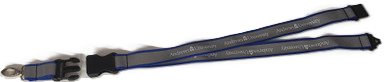 Detachable Lanyard - AU  White & Blue
