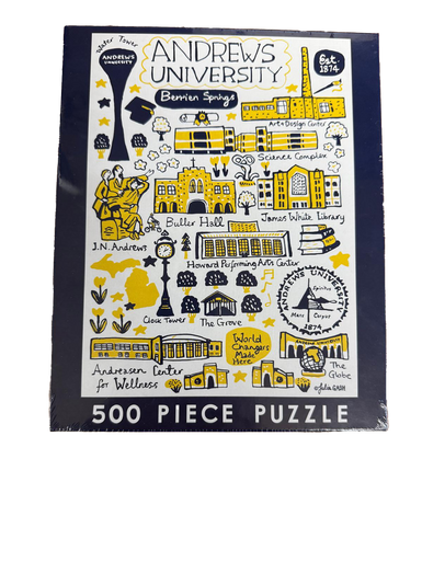 500 Piece Puzzle - AU Campus Art Design