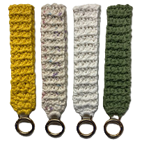 Crochet ribbed keychain