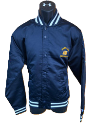 Champion - Men's Super Fan Letterman Bomber Marine Navy