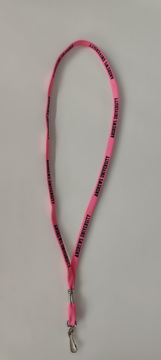 Lanyard, 3/8" w/Hook - Neon Pink - Andrews University
