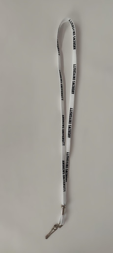 Lanyard, 3/8" w/Hook - White - Andrews University