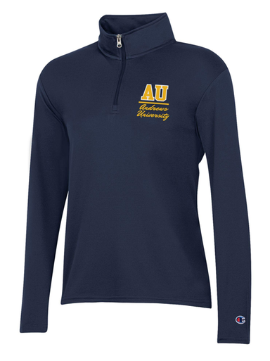 Champion, Women's Mock Mesh Qtr Zip - Midnight Navy