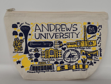 JG, Canvas Zipper Tote, Campus Art