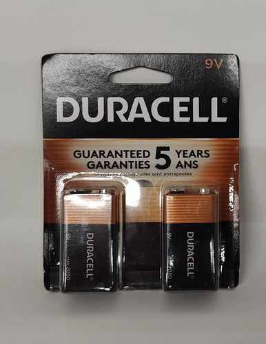Duracell, Battery 9V - 2 Pack