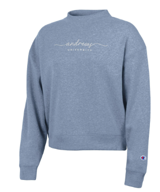 Champion, Women's Triumph Fleece Crew - Wildflower Pale Blue