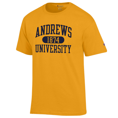 Champion, Basic Tee Shirt, Gold