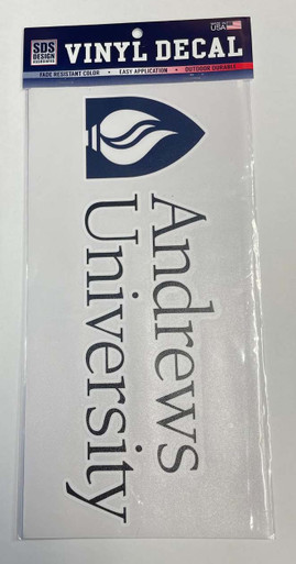 12" Andrews University Stacked Text w/ Torch Vinyl Decal