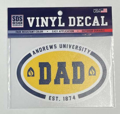 6" Euro Andrews University  Dad Decal