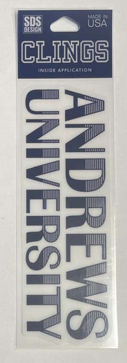6"x 2" Andrews University Line  Fill Text Cling