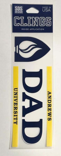 6"x 2" Andrews University Dad Cling