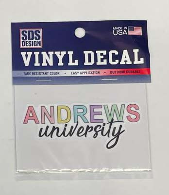 3" Andrews University Pastel Decal