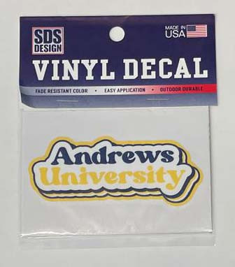 3" Andrews University Bubble Cloud Text Vinyl Decal