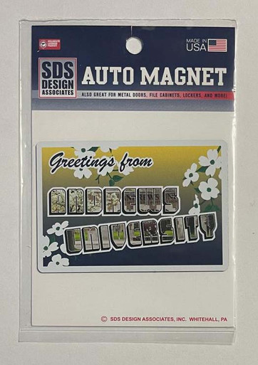 SM Greetings From Andrews University Postcard Magnet [Packaged]