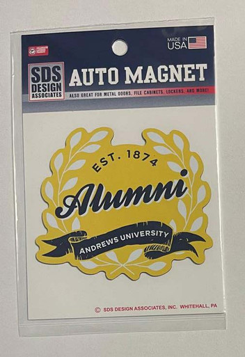 SM  Andrews University Banner w/ Leaves Magnet  [Packaged]
