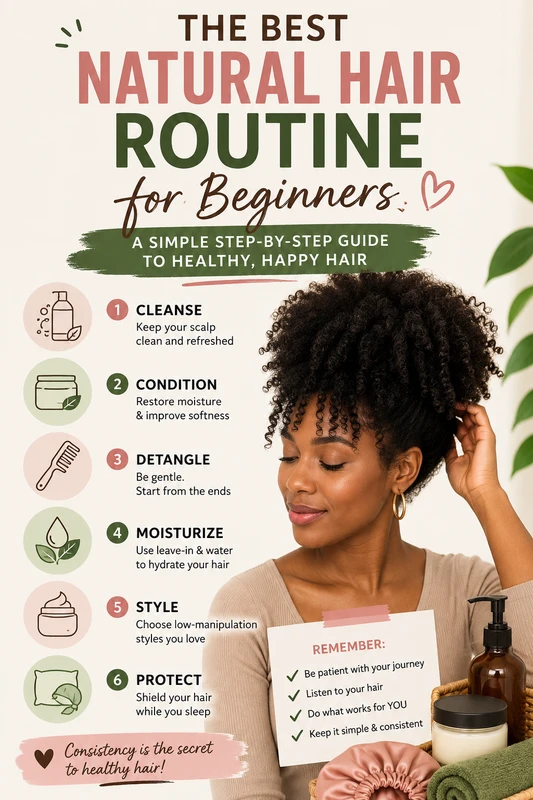 Best Natural Hair Routine for Beginners: A Complete Step-by-Step Guide