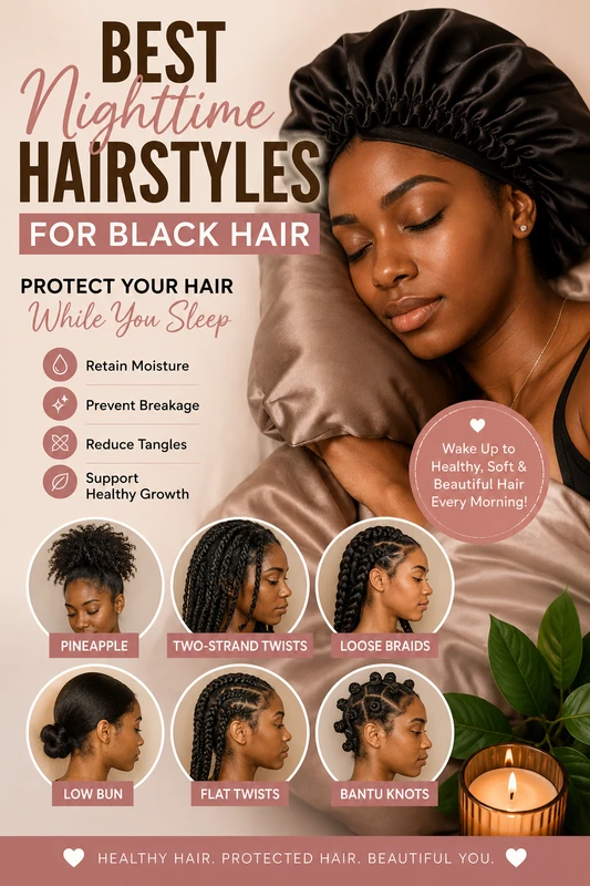 Best Nighttime Hairstyles for Black Hair: Protect Your Hair While You Sleep (Complete Guide)