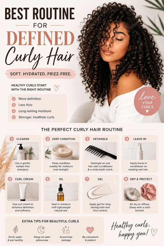 Best Routine for Defined Curly Hair: The Complete Guide to Soft, Bouncy, Frizz-Free Curls