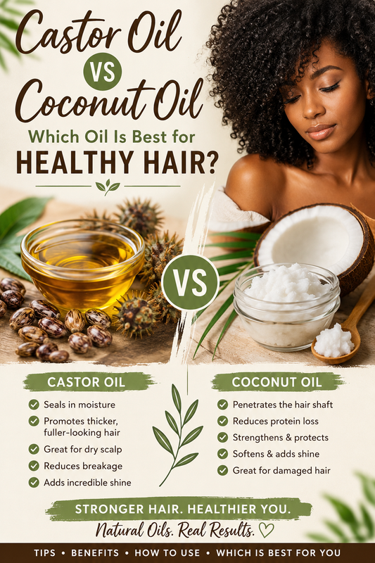Castor Oil vs Coconut Oil: Which Oil Is Better for Hair Growth, Moisture, and Healthy Black Hair?