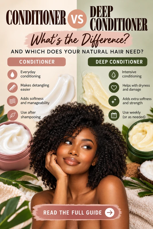 Conditioner vs Deep Conditioner: What’s the Difference and Which Does Your Natural Hair Need?