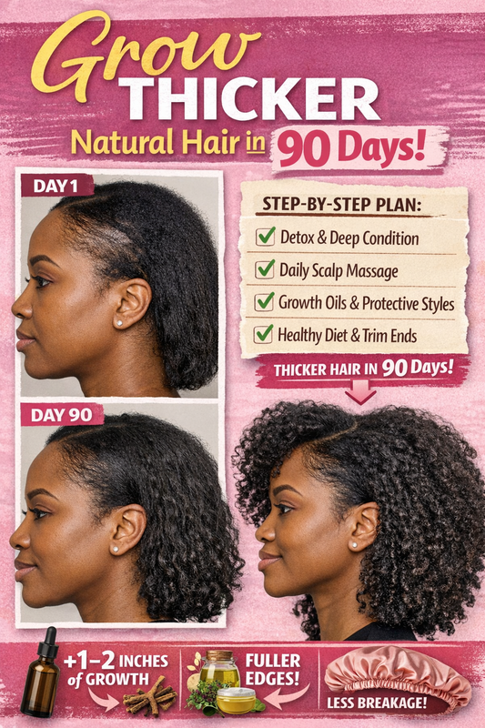 How to Grow Thicker Natural Hair in 90 Days (Proven Step-by-Step Guide)