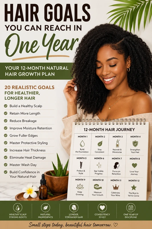 Hair Goals You Can Reach in One Year: Your 12-Month Natural Hair Growth Plan