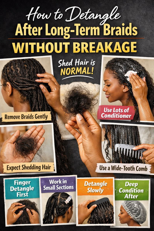 How to Detangle After Long-Term Braids Without Breakage