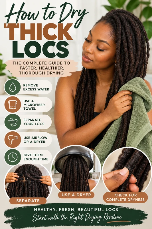 How to Dry Thick Locs: The Complete Guide to Faster, Thorough Drying