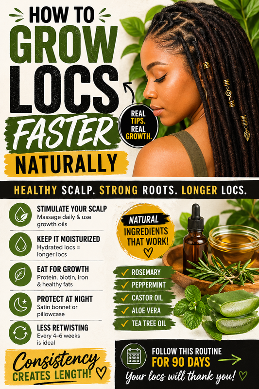 How to Grow Locs Faster Naturally (The Real Science + Proven Methods)