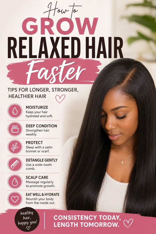 How to Grow Relaxed Hair Faster: The Complete Guide to Healthy, Longer Relaxed Hair