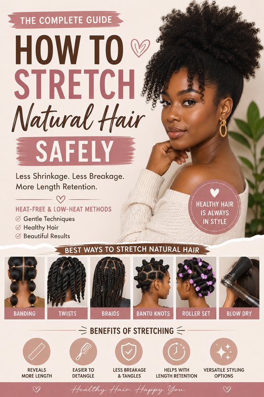 How to Stretch Natural Hair Safely: The Complete Guide to Length, Less Shrinkage, and Less Breakage