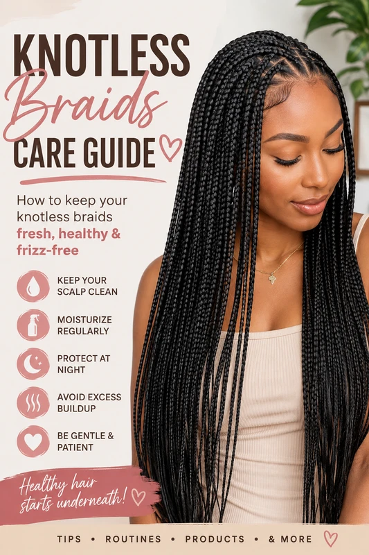 Knotless Braids Care Guide: How to Keep Knotless Braids Fresh, Healthy, and Frizz-Free