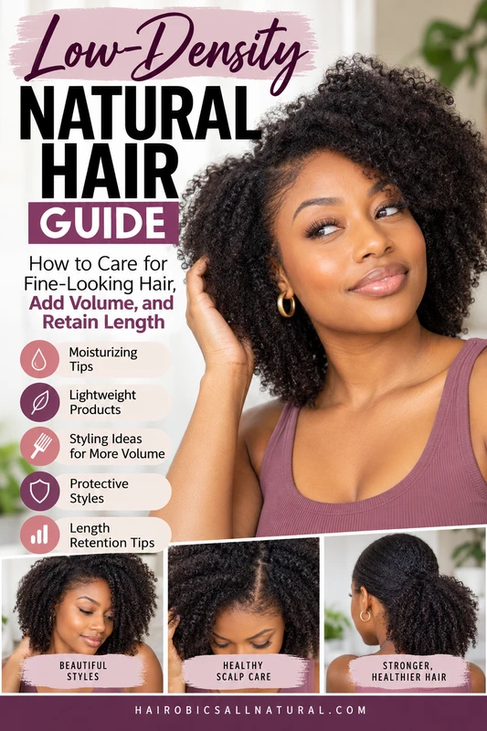 Low-Density Natural Hair Guide: How to Care for Fine-Looking Hair, Add Volume, and Retain Length