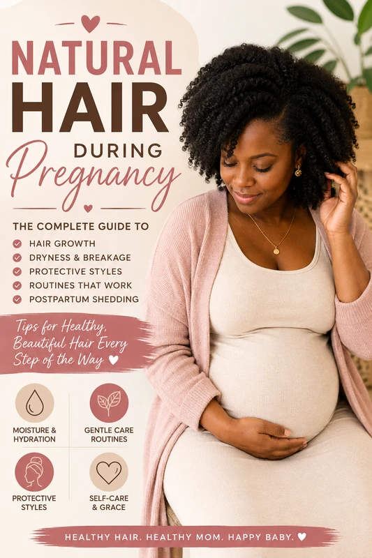 Natural Hair During Pregnancy: The Complete Guide to Hair Growth, Shedding, Dryness, and Healthy Hair Care
