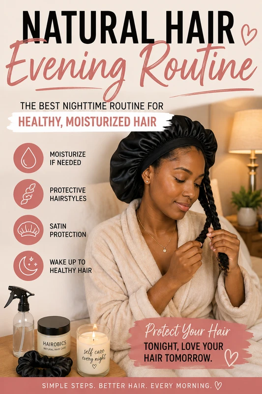 Natural Hair Evening Routine: The Complete Nighttime Routine for Healthy, Moisturized Hair