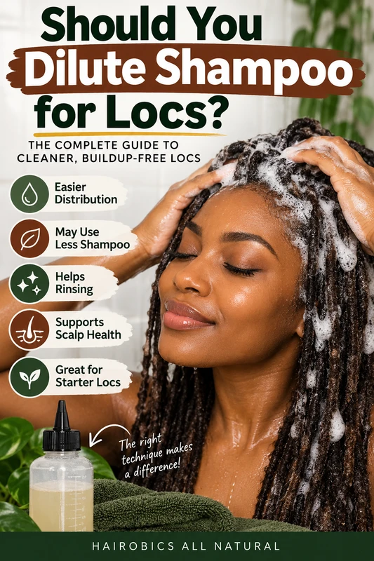 Should You Dilute Shampoo for Locs? The Complete Guide to Cleaner, Buildup-Free Locs