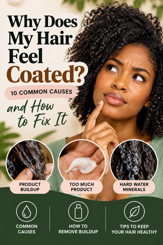 Why Does My Hair Feel Coated? Causes, Signs, and How to Remove Product Buildup From Natural Hair