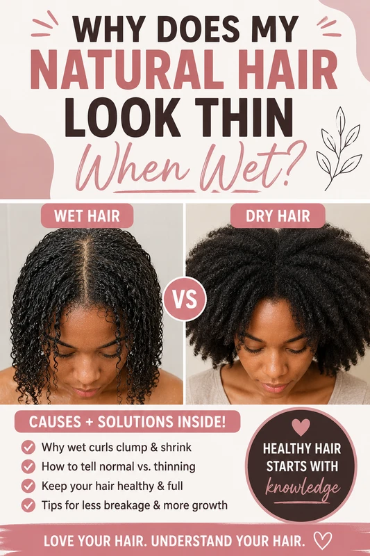 Why Does My Natural Hair Look Thin When Wet? Causes, Solutions & Healthy Hair Tips