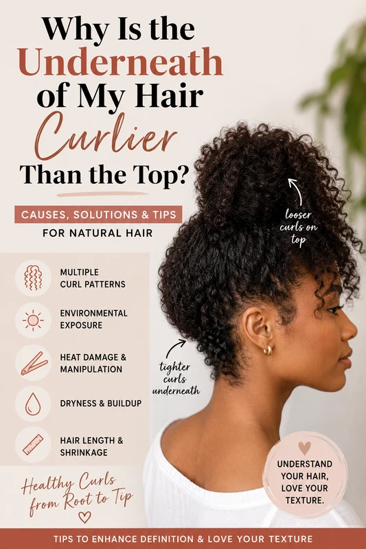 Why Is the Underneath of My Hair Curlier Than the Top? Causes, Solutions & Natural Hair Tips