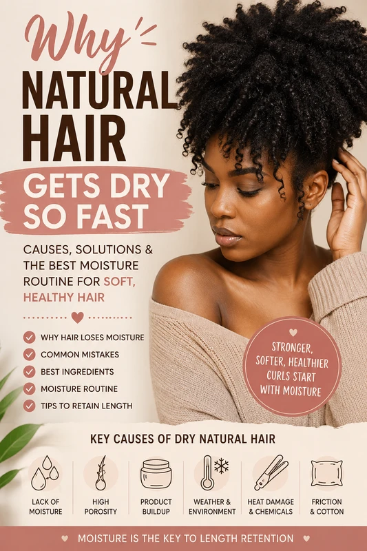 Why Natural Hair Gets Dry So Fast: Causes, Solutions, and the Best Moisture Routine