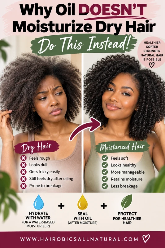 Why Oil Doesn’t Moisturize Dry Hair: What Your Hair Actually Needs