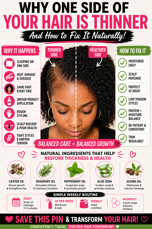 Why One Side of Your Hair Is Thinner (And How to Fix It Naturally)