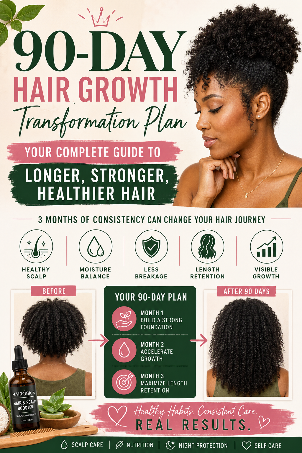 90-Day Hair Growth Transformation Plan: Your Complete Guide to Longer, Stronger, Healthier Hair