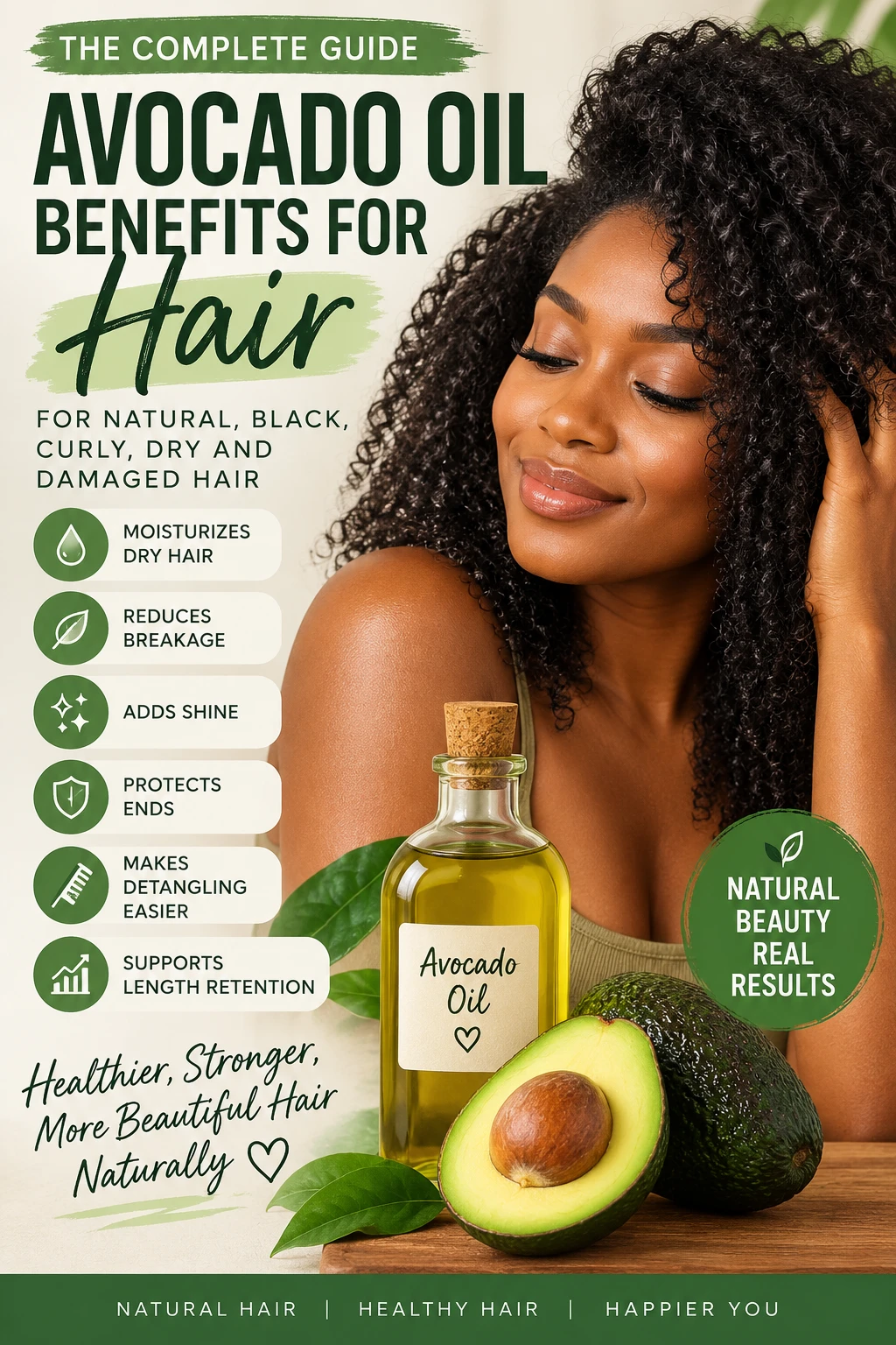 Avocado Oil Benefits for Hair: The Complete Guide for Natural, Black, Curly, Dry, and Damaged Hair