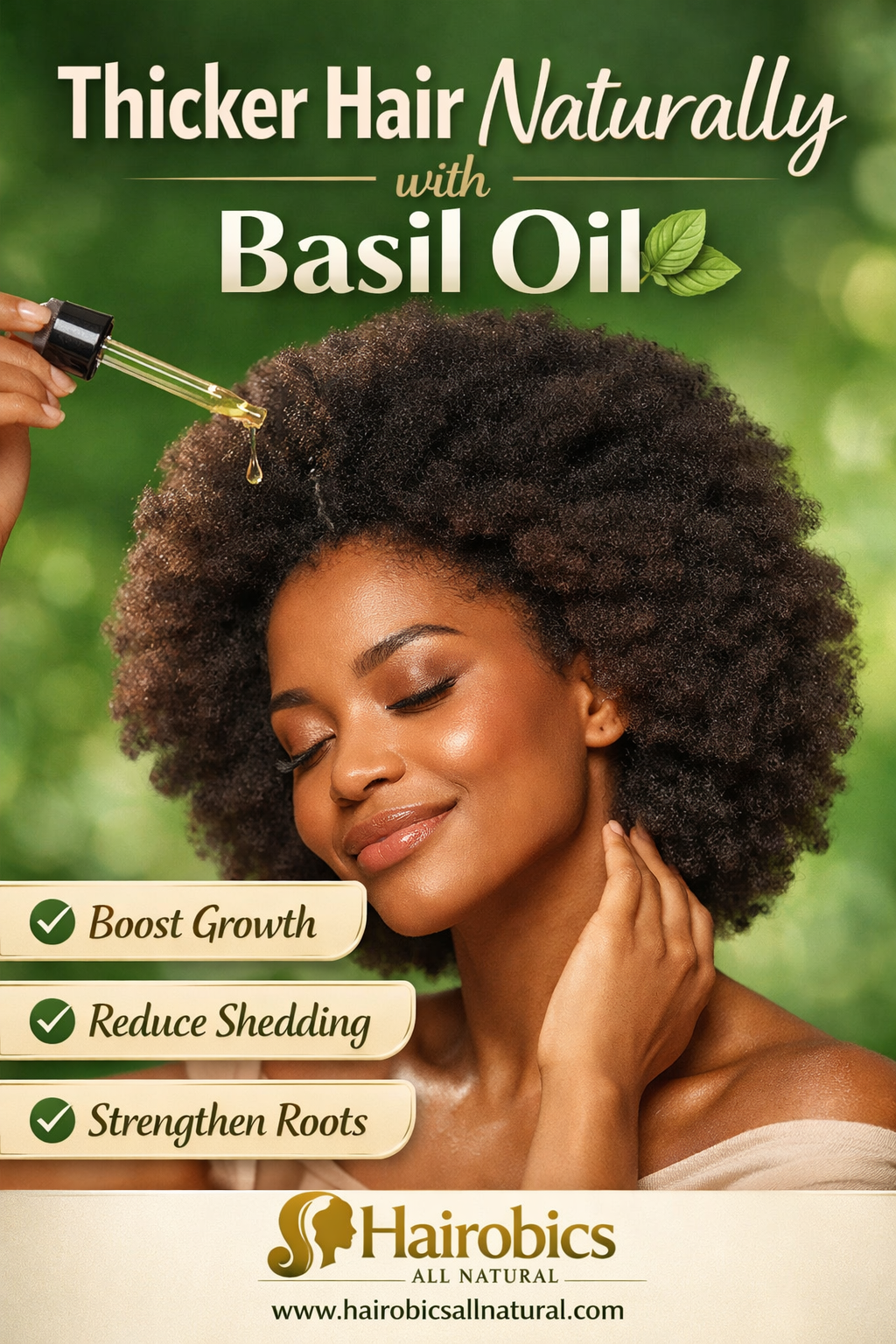 Basil Oil for Increasing Hair Thickness Naturally