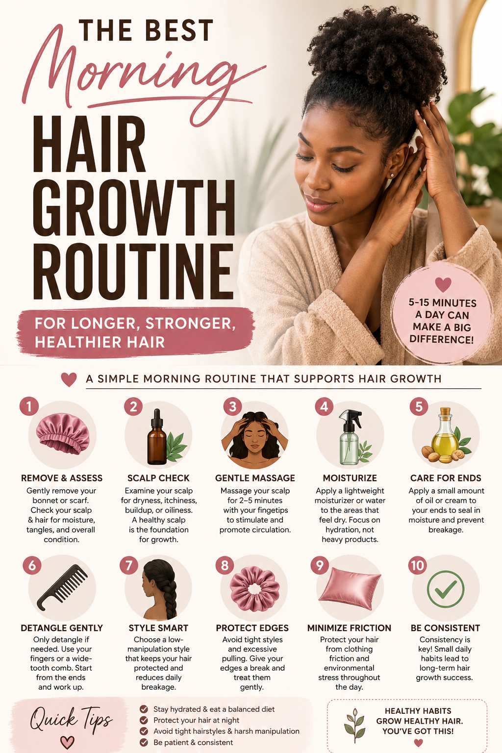 Best Morning Hair Growth Routine: A Complete Guide for Longer, Stronger, Healthier Hair