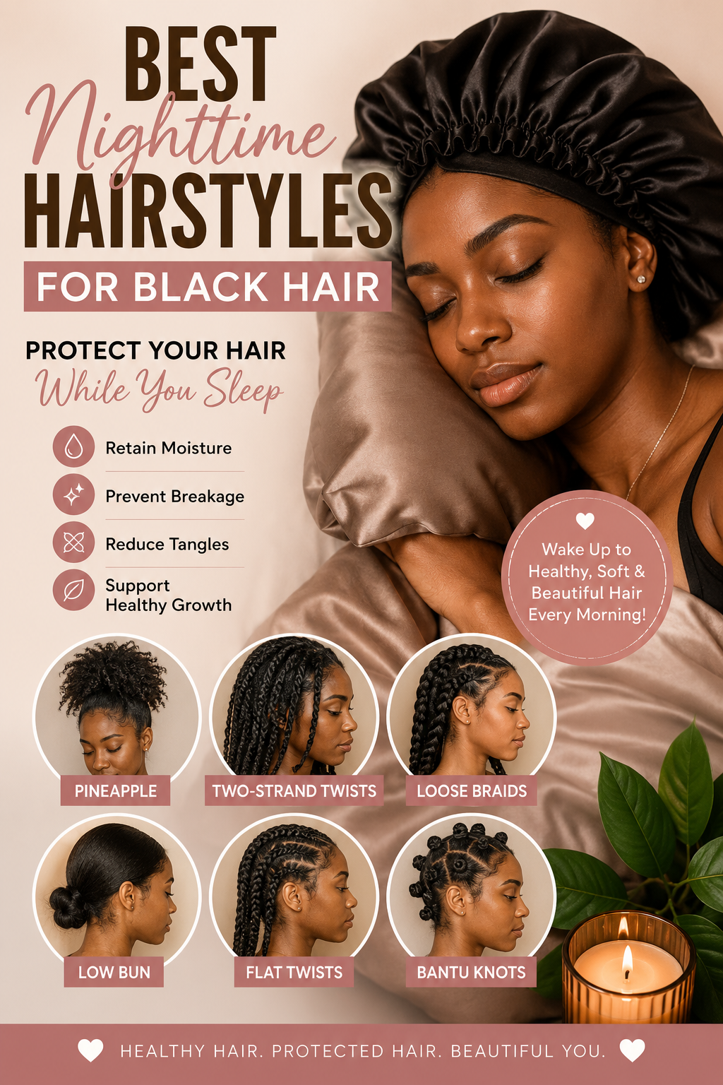 Best Nighttime Hairstyles for Black Hair: Protect Your Hair While You Sleep (Complete Guide)
