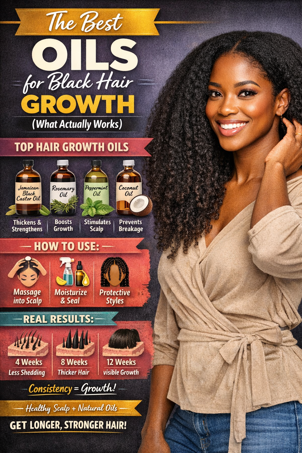 The Best Oils for Black Hair Growth (What Actually Works)